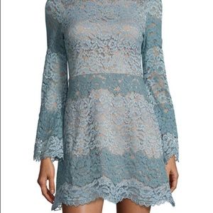 WAYF Lace Mini Dress (blue)